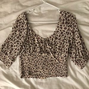 Cute Cheetah Print Crop Top